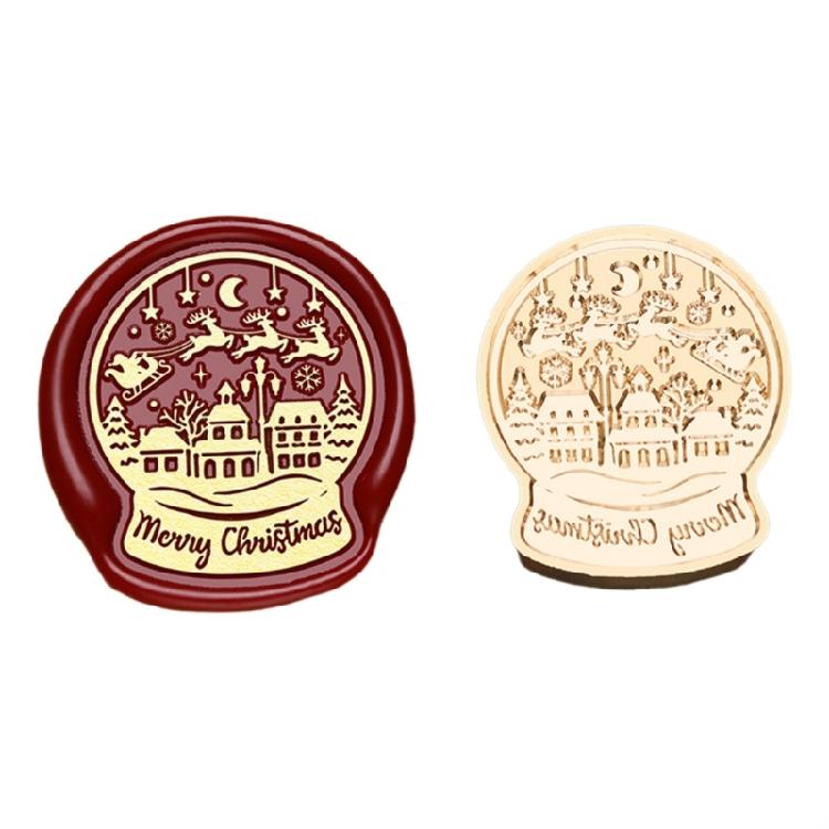 Christmas Vintage Sealing Stamp Head for Wedding Invitations Envelope Scrapbooking, Embossed Sealing Stamp Replacements