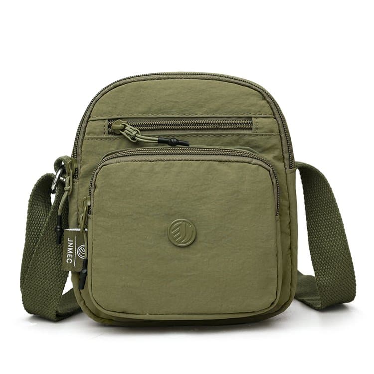 Borsa a tracolla da donna in nylon con tasche multiple