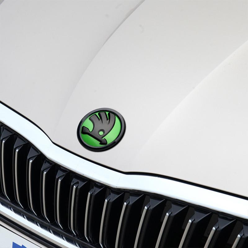 2025 New 80mm 90mm ABS Emblem For Skoda Fabia 1 2 Octavia a7 RS Superb Rapid Yeti Karoq Vision Car Head Front Rear Boot Tailgate