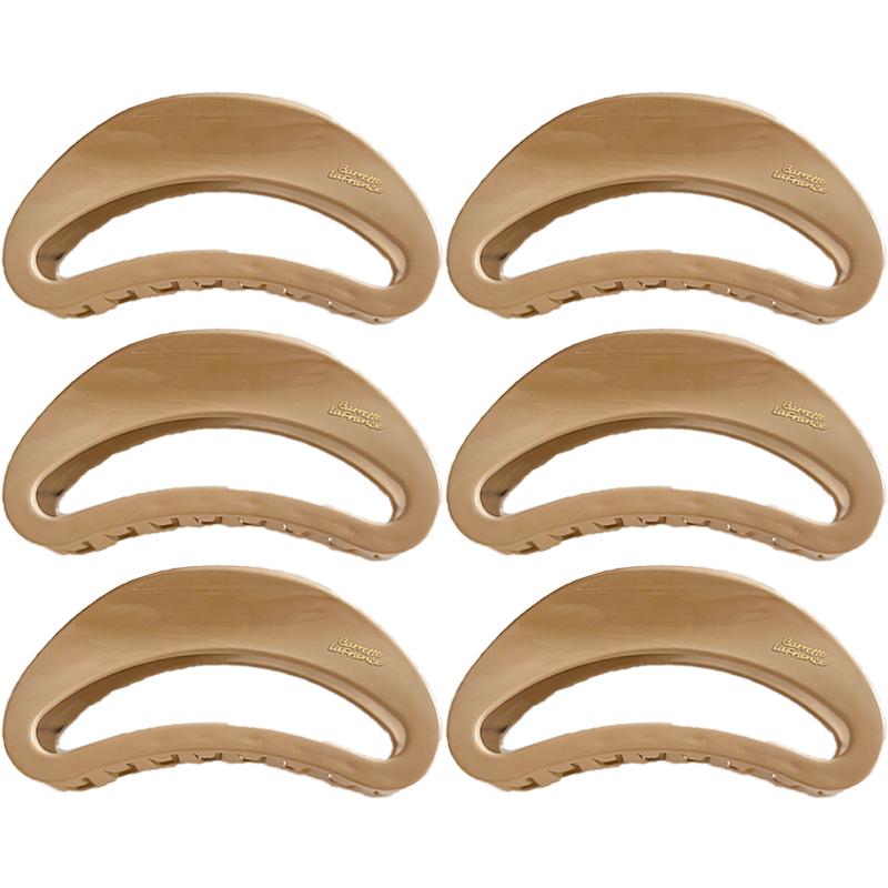 Korean New Semi-Circle Solid Color Large Hair Clip High-Quality Vintage Versatile Shark Clip Hair Accessory