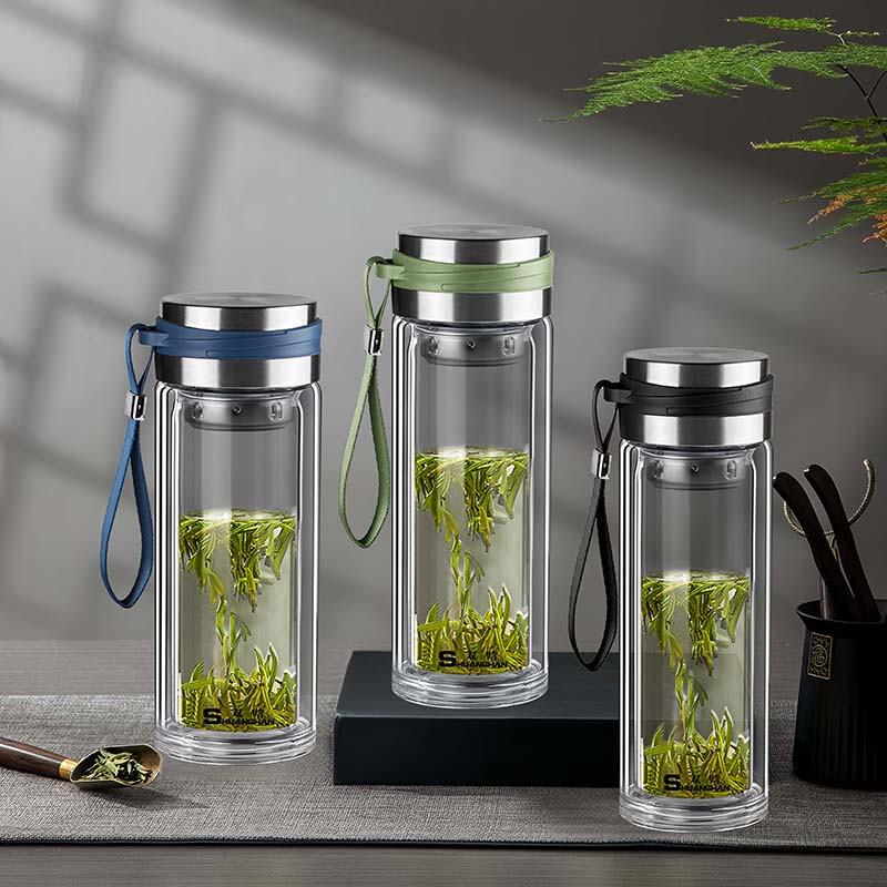 Shuanghan SH-5915 Double Wall Borosilicate Glass Cup, 520ml