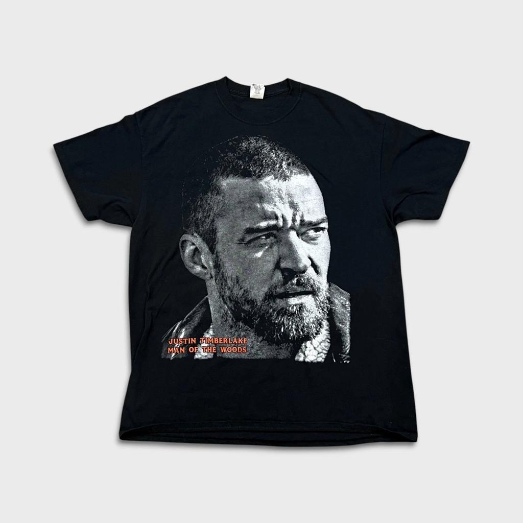2018 Justin Timberlake Man of The Woods Tour T Shirt Mens Large Black Band Tee