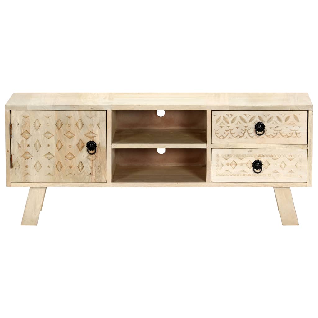 TV Stand 110 x 30 x 44 cm Solid Mango Wood