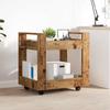 Mobile Desk Trolley Reclaimed Wood Look 60 X 45 X 60 Cm Engineered Wood