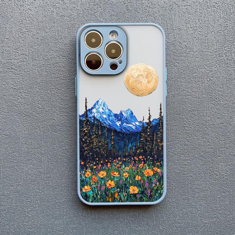 INS Intermountain Daisy Floral Print Phone Case for iPhone 17 16 15 14 Pro Max Plus 13 12 Mini 11 Pro Max XR XS X Back Cover