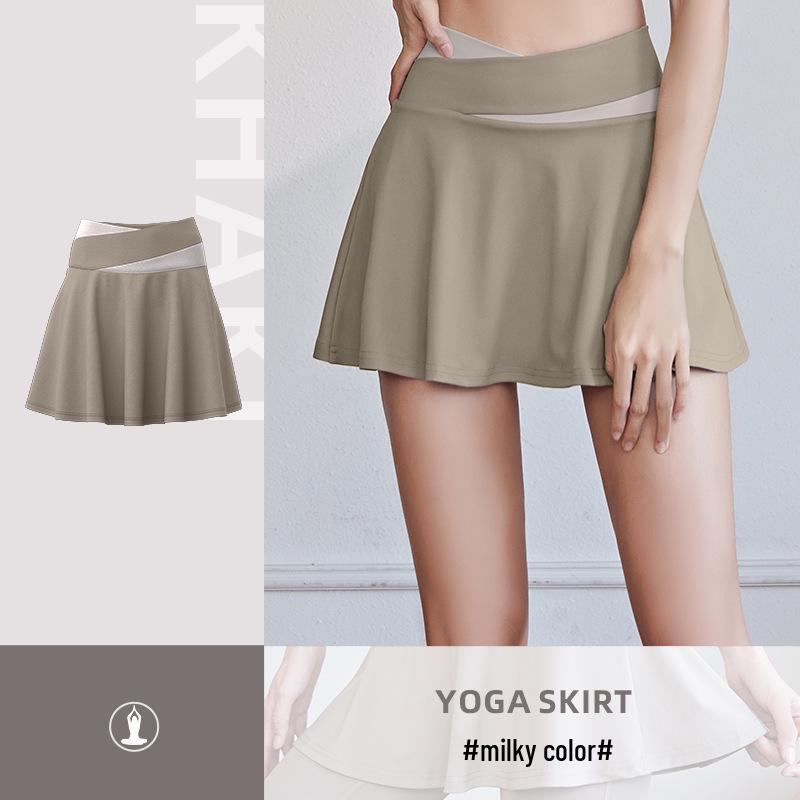 

Juyi Hall Summer Colorblock Two-Piece Yoga & Running Skirt Double Extra Large