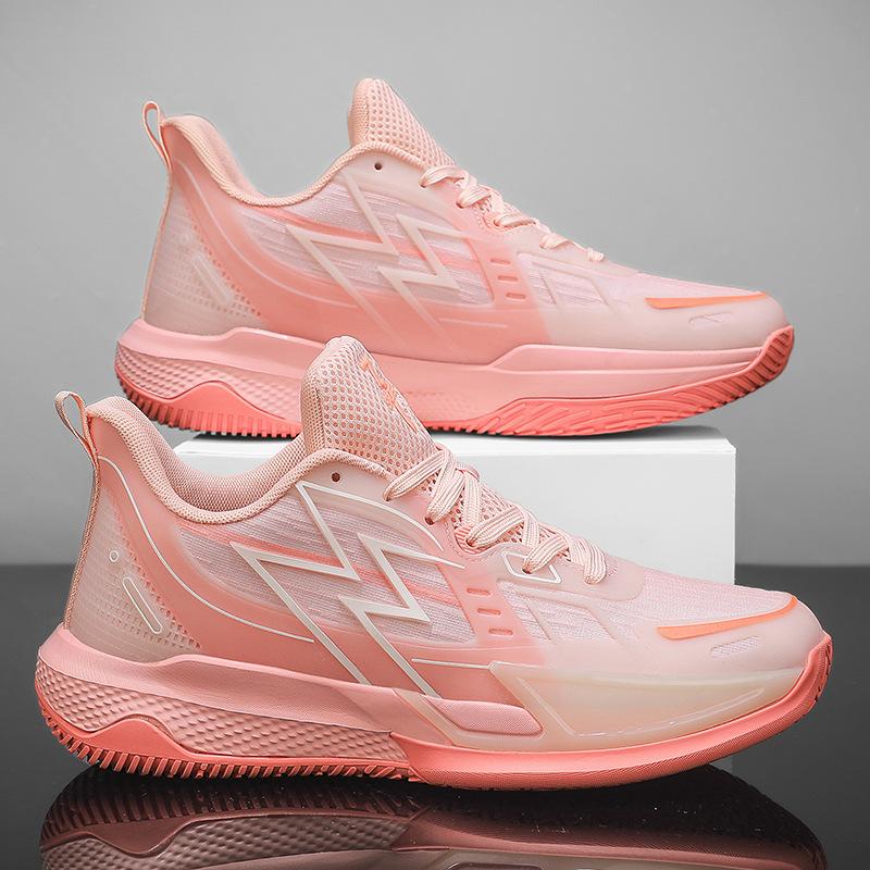 Women's Mesh Breathable, Non-slip, Wear-resistant, Shock-absorbing, Lightweight and Soft-soled Students' Low-top Actual Combat Luminous Sports Shoes