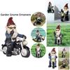 Gnomes Novelty Garden Statues Motorcycle Dwarf  Ornaments Outdoor Decor Naughty