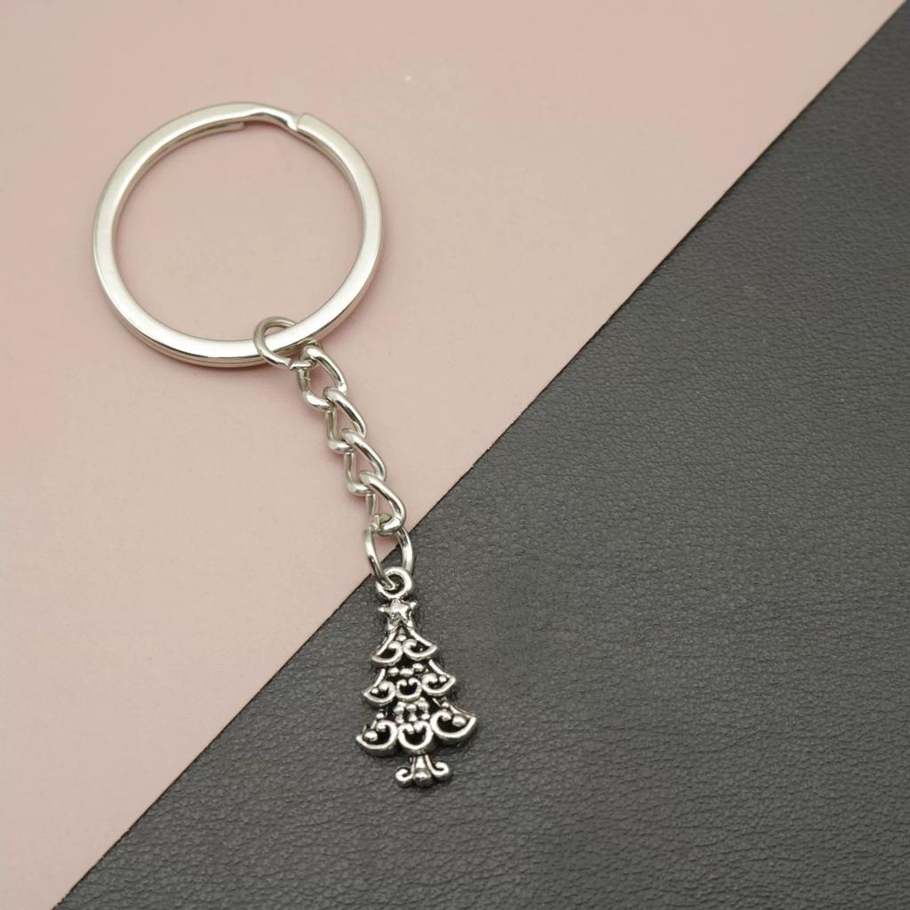 WTEMPO 10PCS Creative Tree Shaped Keychains DIY Keychain Pendants Festival Holiday Gifts Home Key Car Key Decorations