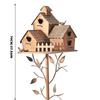 Birdhouse Garden Stakes Metal Bird House With Pole Courtyard Bird Feeders Yard Ornaments Art Crafts Outdoor Garden Decoration