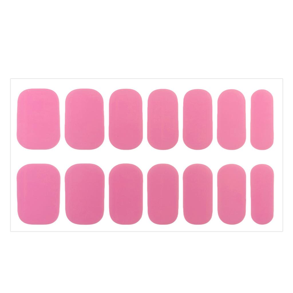 CS Waterproof No-Cure Gel Nail Wraps, Full Cover Korean Style Sparkling Solid Color Nail Stickers, Nail Patch Films