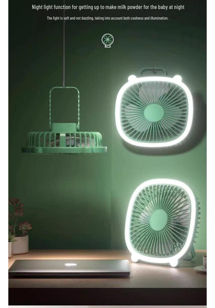 Silent Wall-Mounted Portable Fan for Kitchen and Bathroom