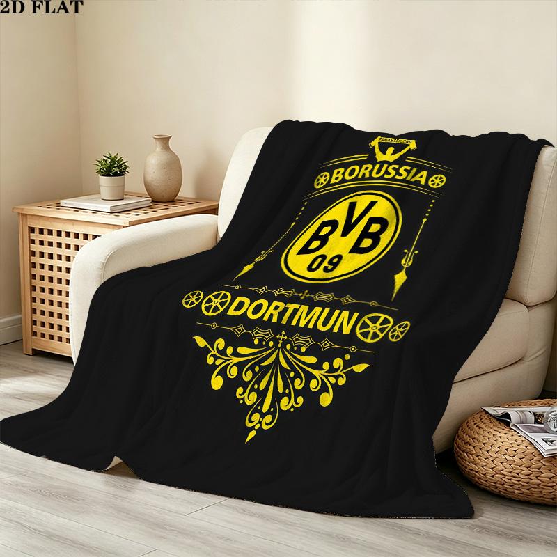 BVB 09 Flanelldecke, Hohe Qualität, Bequem für alle Jahreszeiten, Heimdekoration, Wärme und Komfort