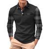 Men's Long-sleeved Collared Button-down Pocket Casual Top