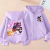 Felpa con zip stile anime Aphmau Abbigliamento per bambini Felpa con zip sportiva per ragazzi Felpa alla moda con zip per ragazze Regalo di Natale Top casual per bambini