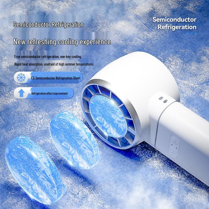 Portable USB Folding High-Speed Handheld Fan with Cross-Border Semiconductor Cooling and Strong Wind