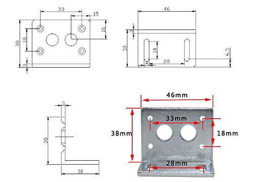 Bring Smart L Bracket, Metal Bracket, Fixed DC Motor (Silver
