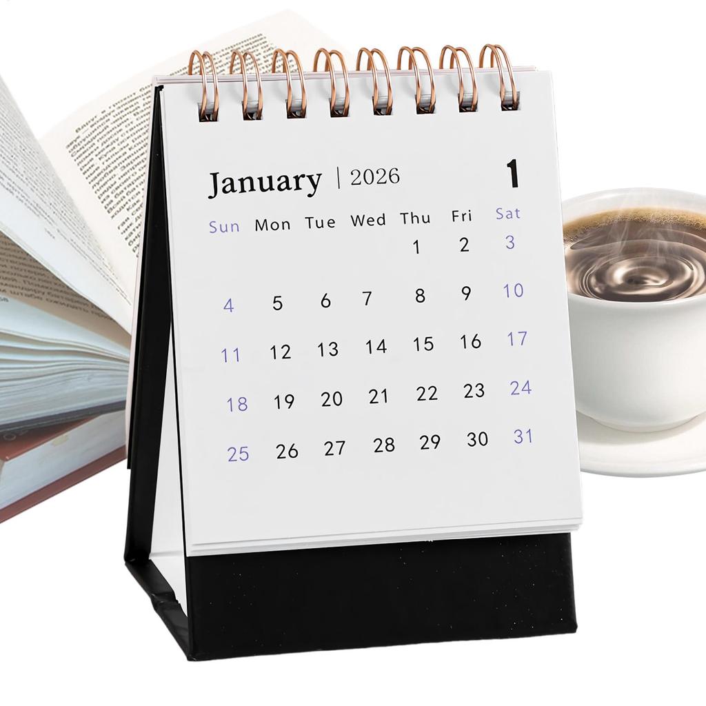 2026 Desk Calendar Small Standing Weekly Calendar Coil Planner For Daily Schedule Planning Office Cute Desk Accessories