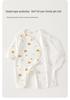 Baby Cotton Bodysuit: All-Season, Side Snap, Long Sleeve Homewear & Outdoor Crawling Outfit