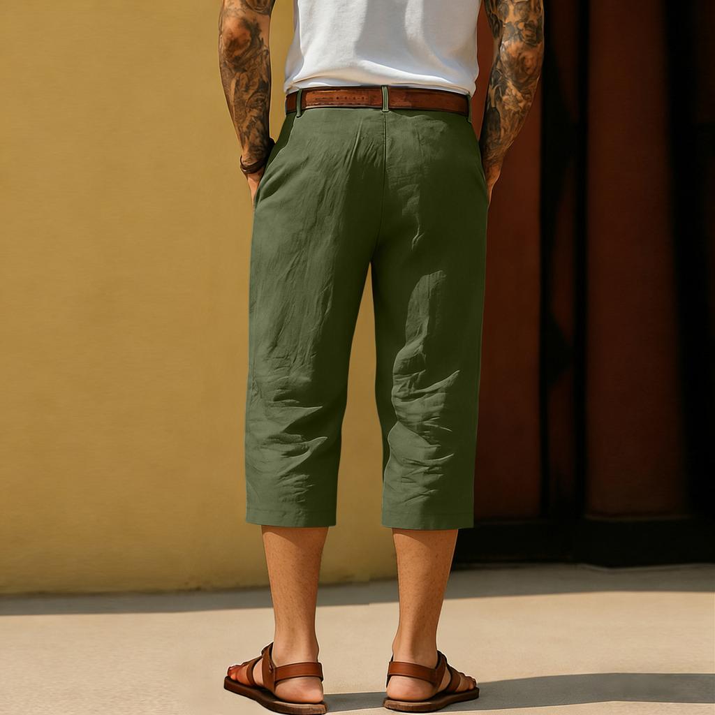 Herren Sport- und Freizeithose mit verkürztem geradem Bein