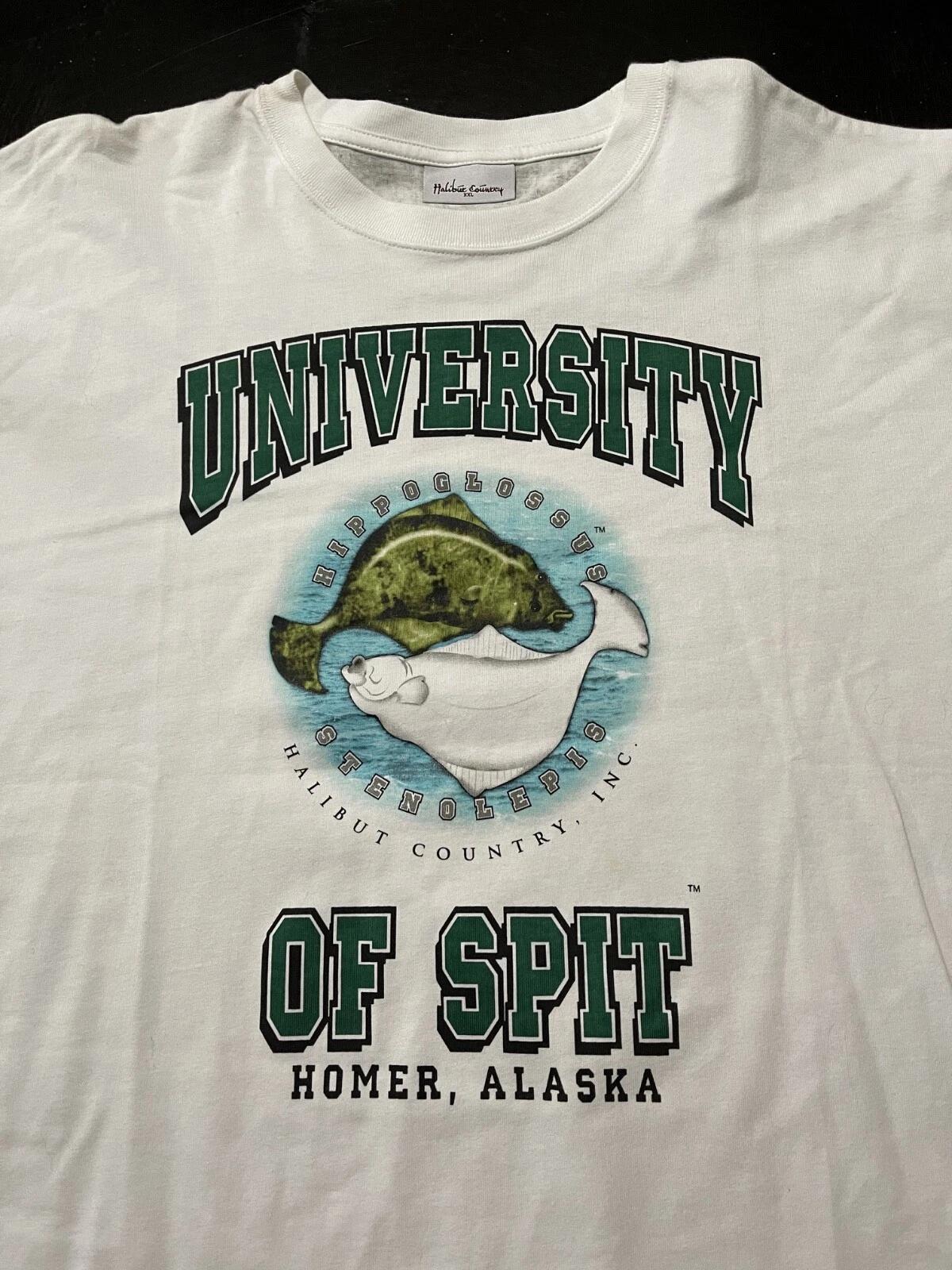 Halibut Country University of Spit - Homer, Alaska T-Shirt, Size: XXL S