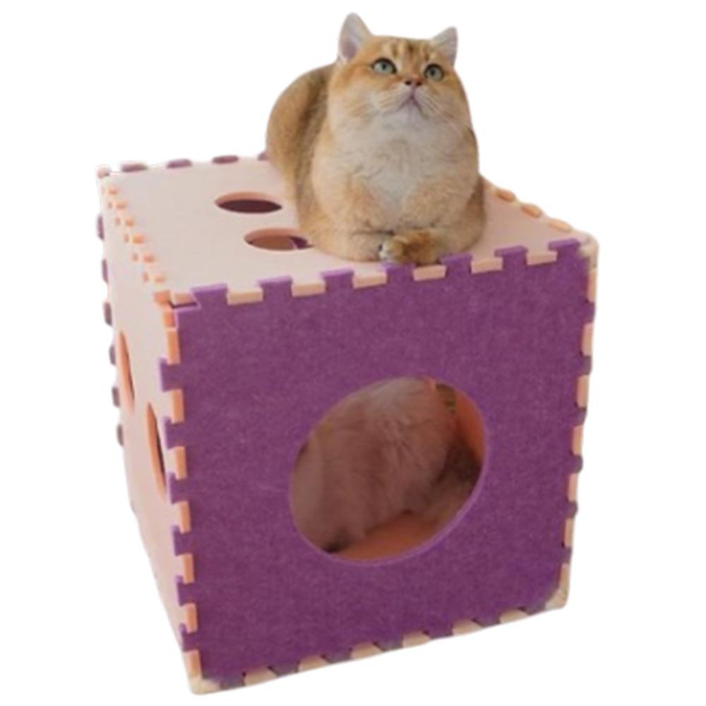 L Shape Cat Climbing Mat Wear-resistant Double-layer Cat House Cat Scratch Board  Indoor