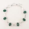 Green Onyx Gemstone 925 Sterling Silver Jewelry Handmade Bracelet 9" For Wedding RB-6-14