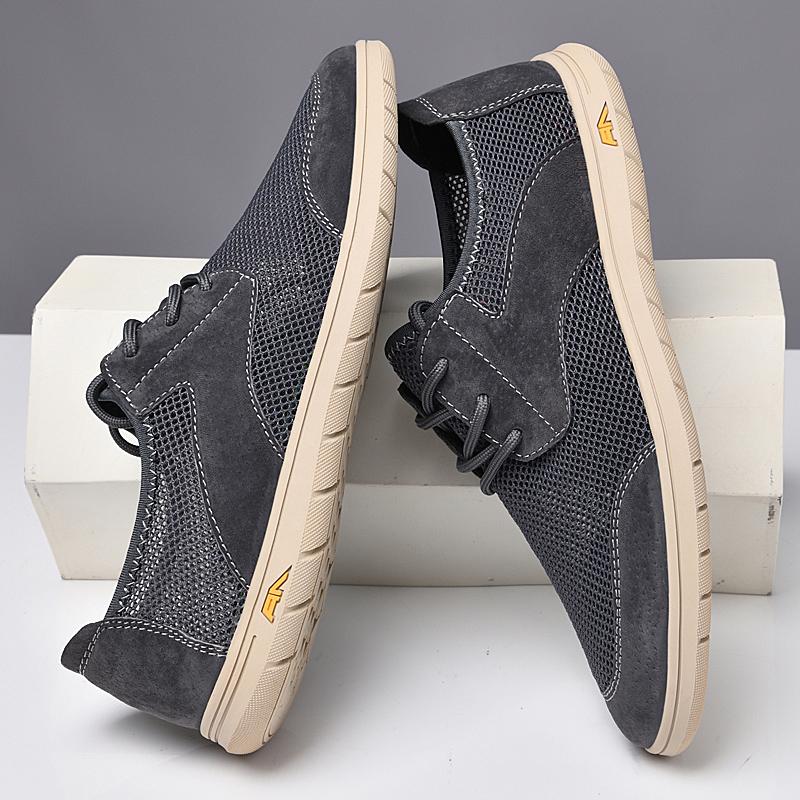 Zapatillas Deportivas de Malla Transpirable para Hombre Zapatos Casuales Ligeros para Hombre Nuevos Zapatos Deportivos de Tenis Zapatillas Planas para Caminar al Aire Libre Zapatos de Skate Calados