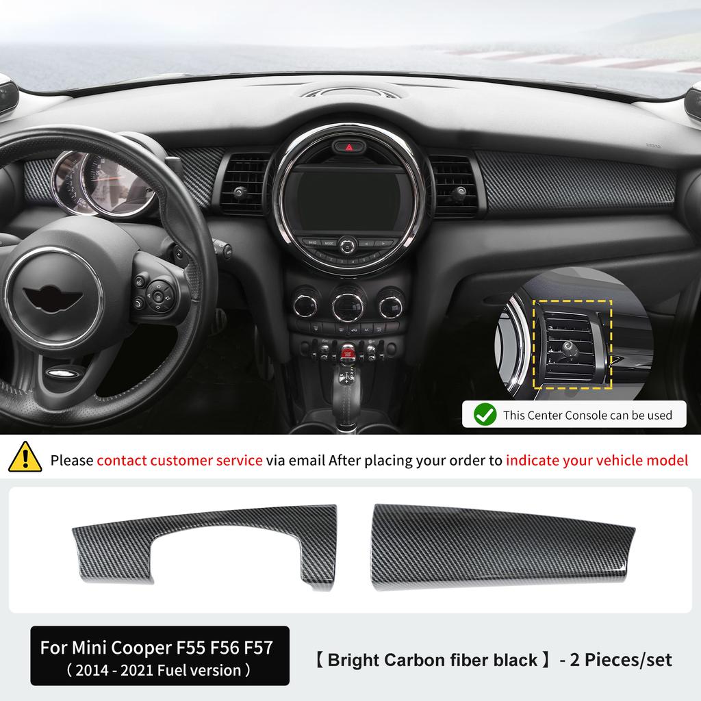 Car Dashboard Decorative Shell ABS Leather For Mini Cooper F55 F56 F57 2014-2021 Center Console Decorative Shell Car Accessories