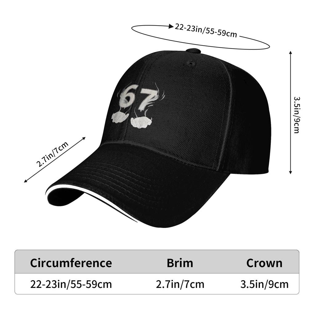 Vtipná 6 7 Šest Sedm 67 Ležérní Baseballová Čepice Venkovní Sportovní Trucker Kšiltovka Letní Sluneční Clona Dámská Pánská Stylová Snapback Čepice