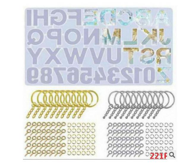 DIY Epoxy Resin Crystal Letter Silicone Set for Key Pendant Crafting
