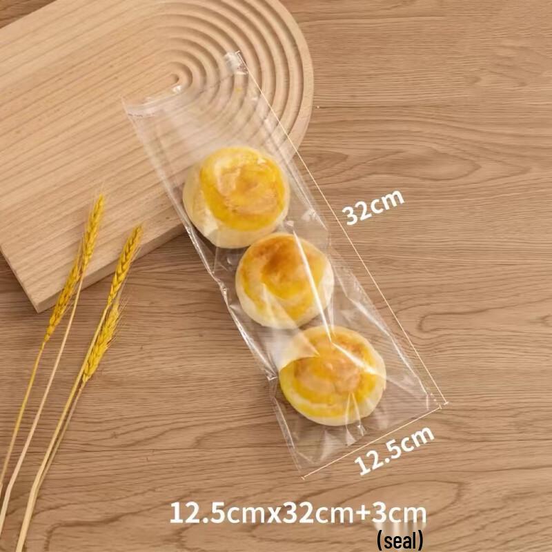 Self-Sealing Transparent Biscuit & Bread Packaging Bags 12.5*34+4cm