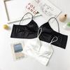 Women's Tube Top Silk Comfortable Crop Top Sexy Camisole Wireless Summer V-Neck Sleeveless Underwear