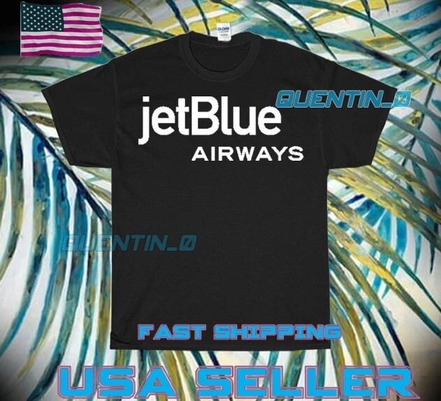 НОВАЯ Футболка PREMIUM JETBLUE AIRWAYS ЛОГОТИП АВИАКОМПАНИИ ФУТБОЛКА СМЕШНАЯ УНИСЕКС РАЗМЕР S-5XL S