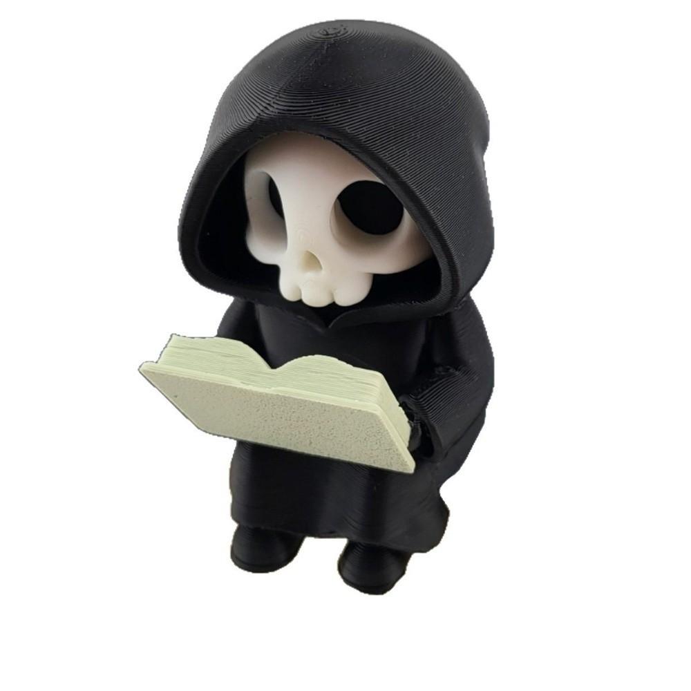 Creative Gothic Decoration Cartoon Reading Pose Ghost Statues Creative Cute Ghost Ornaments  Gifts