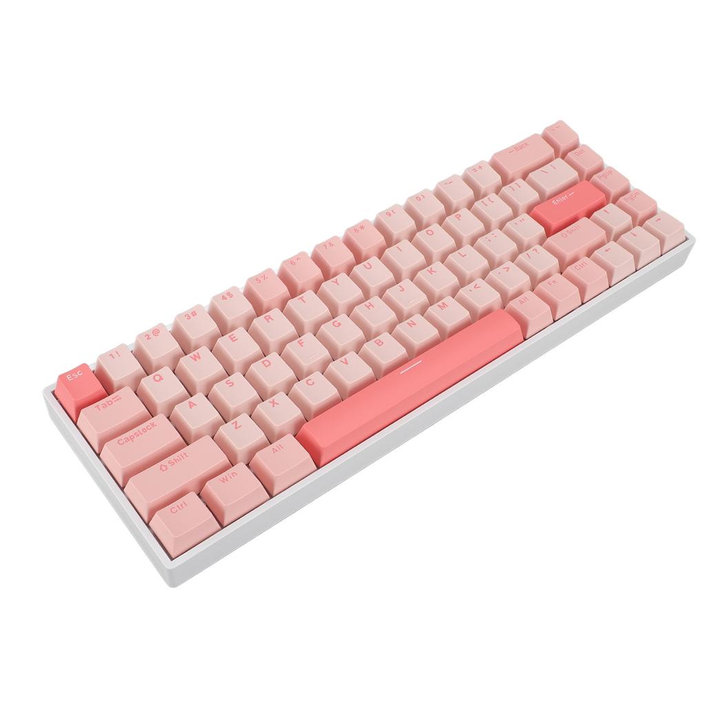 68 Keys Red Switch Mechanical Keyboard RGB Backlit 60 Percent USB Wired Gaming Keyboard for PC with