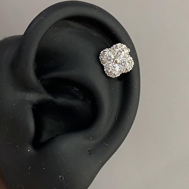 Punk Fashion Titanium Steel Ear Bone Studs: Cool Cochlear Piercing Earrings Collection