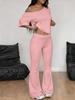 New European and American fashion suit diagonal shoulder solid color T-shirt trousers two-piece suit, diagonal shoulder short-sleeved trousers cover
