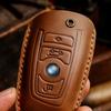 Suitable For Bmw Key Cover 3 Series 5 Series X3 First Layer Cowhide Purely Handmade Leather Car Key Cover