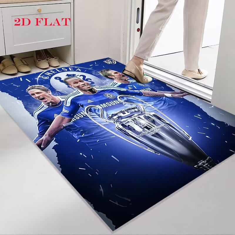 Chelsea FC Team Teppich für Wohnzimmer Schlafzimmer Zuhause Sofa Dekoration, Kinder Spiel rutschfeste Bodenmatte