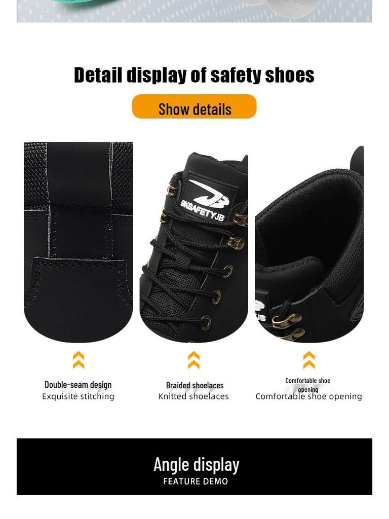 Cross-Border Winter Men's Lightweight Protective Shoes - Anti-Smash, Anti-Puncture, Comfortable & Durable for Long Wear
