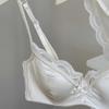 French Premium Satin Lingerie Set, Thin Minimizer Soft Underwire Lift Anti-Sag Bra for Full Bust Women
