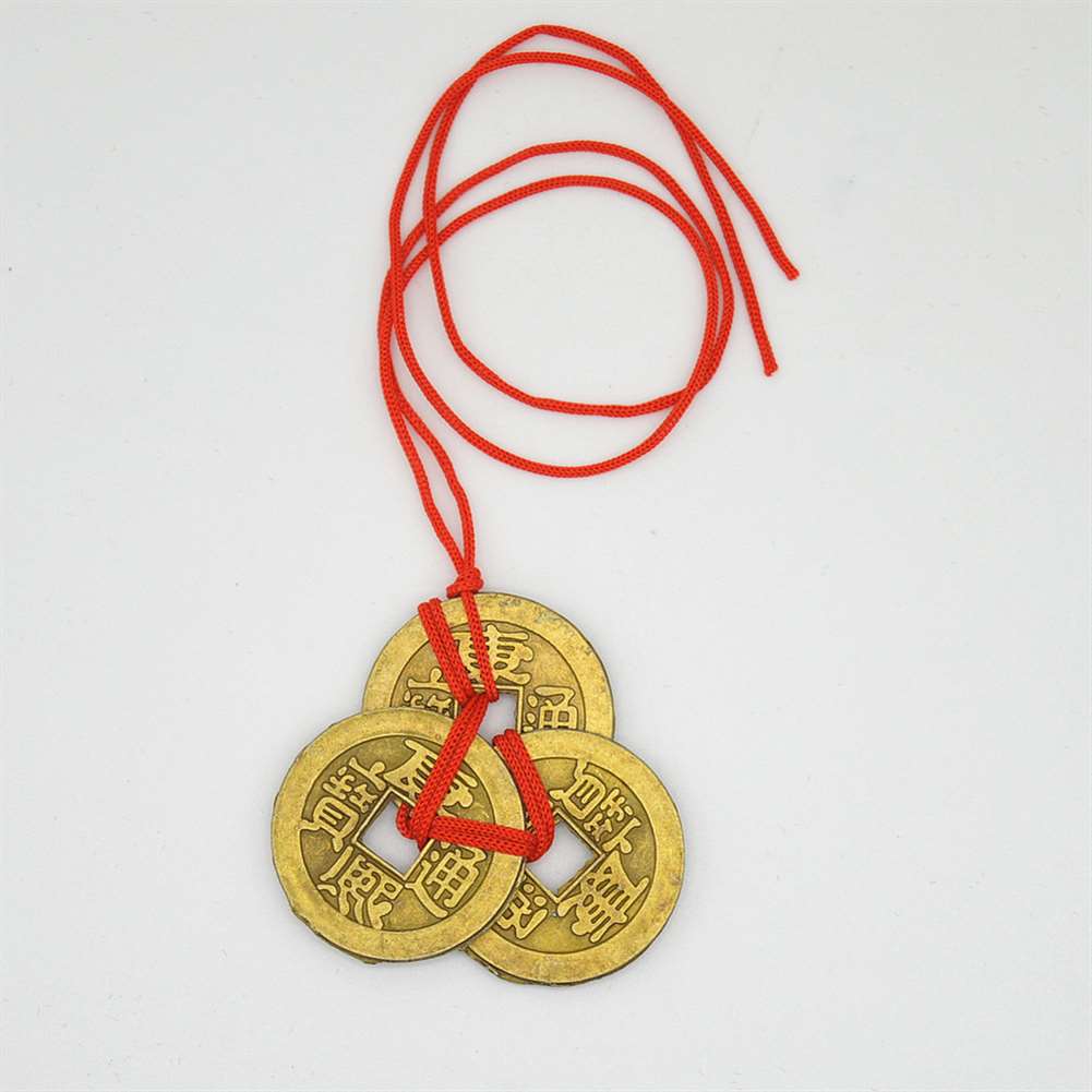 

Китайские монеты удачи Монеты фэн-шуй Монеты И-Цзин Традиционные монеты с красной нитью для богатства и успеха Подвеска в 6 стилях