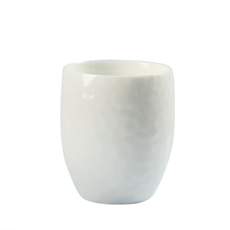 Large Handmade Sheep Fat Jade Porcelain Teacup Home Use Tea Tasting Single Master Cup Honeycomb Ceramic Cup for Tea DrinkingTea 100ml