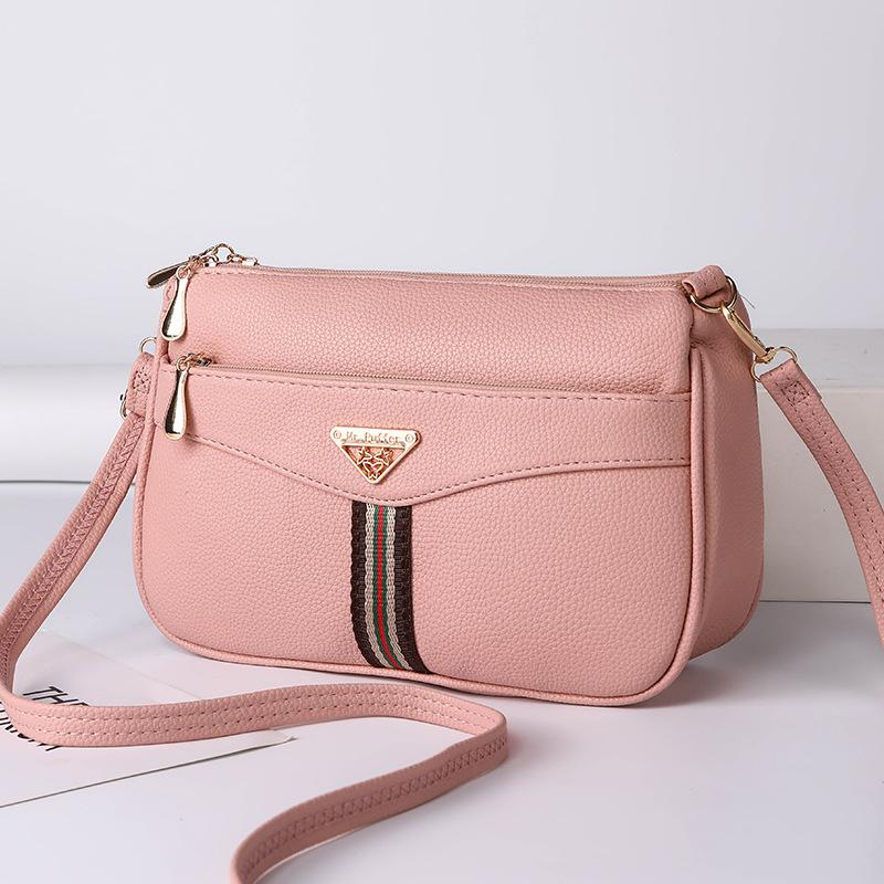 

Сумка кроссбоди, зимняя мягкая кожаная сумка для мамы, женская сумка через плечо большой вместимости для женщин среднего возраста 26*7.5*16cm розовый