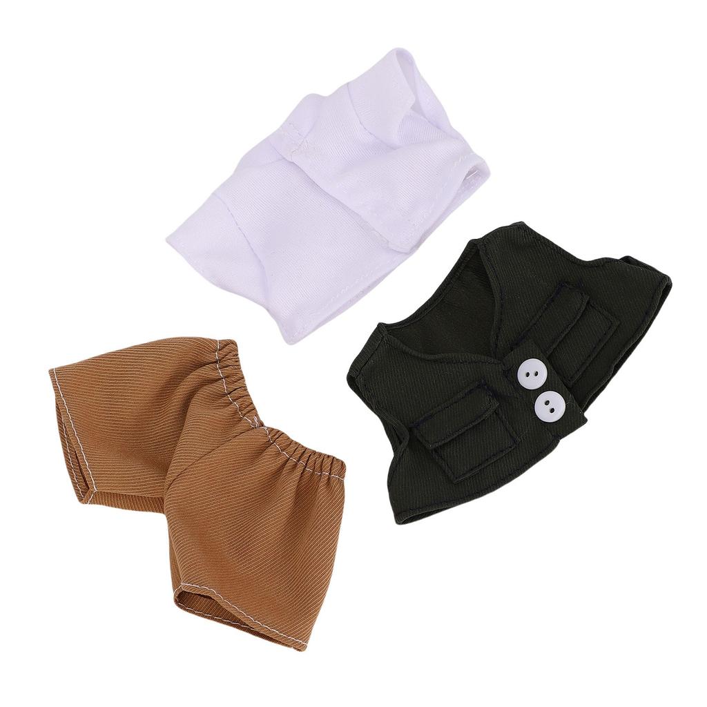 17cm Doll Clothes Pocket Gentleman Style Vest Shirt Pant Doll 3 Piece Set Stylish Outfit for Play Collection Gift