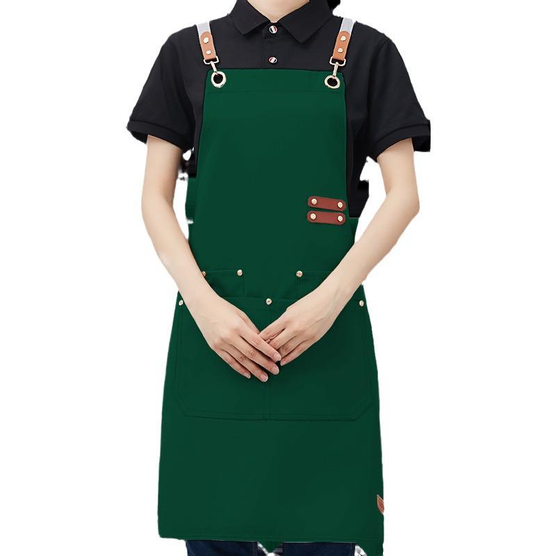 Custom High-End Workwear: Waterproof Oil-proof Apron for Women with Logo, Ideal for Catering, Coffee, and Milk Tea Shops