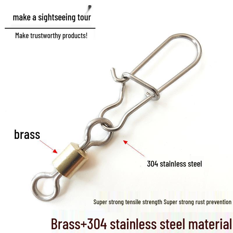 American Enhanced Brooch: Copper & Stainless Steel 8-Shaped Strong Pin Lure Snap for Fishing