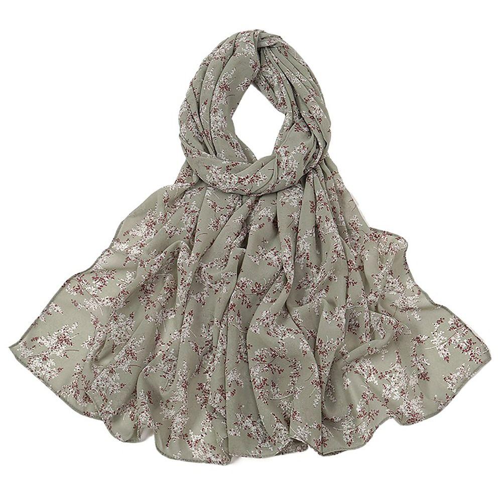 

Длинный шарф 180 см, шифоновый с принтом, пашмина, элегантная накидка, хиджаб для женщины E