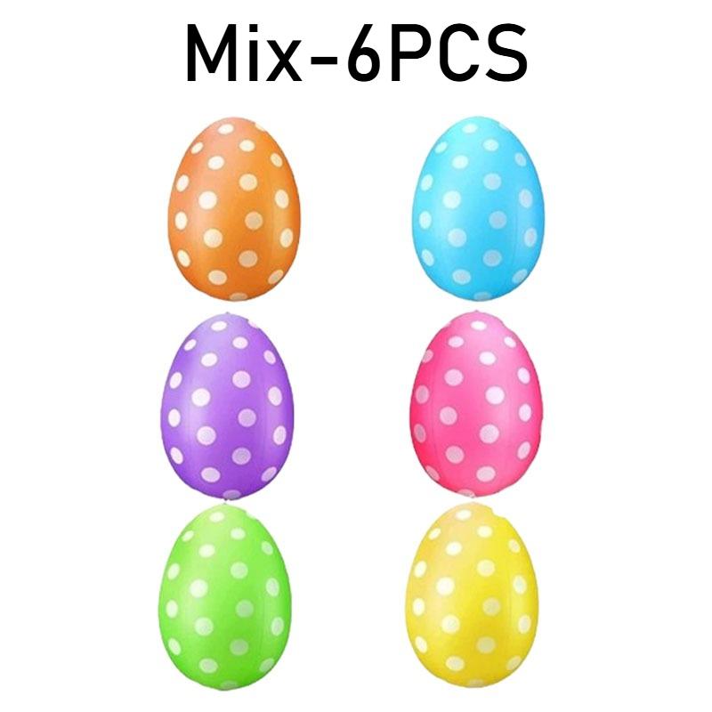 6-18PCS Easter Inflatable Egg Balloon 16 Inch Blow Up Yard Decor for HolidayParties Home Celebration and FestiveEvent Decoration